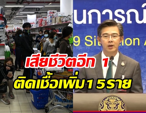 ไทยพบผู้ติดเชื้อลดลงต่อเนื่อง วันนี้ป่วยเพิ่ม 15 ราย เสียชีวิตอีก 1 ราย