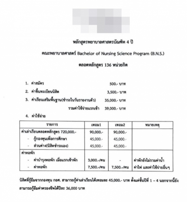 ม.เนชั่น แจง หลังนศ.พยาบาลร้องค่าเทอมพุ่ง 2 แสน