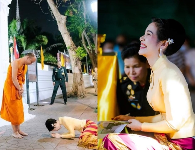 เจ้าคุณพระสินีนาฏ ถวายผ้าไตร วัดชนะสงคราม ร่วมถ่ายรูปกับปชช.อย่างเป็นกันเอง