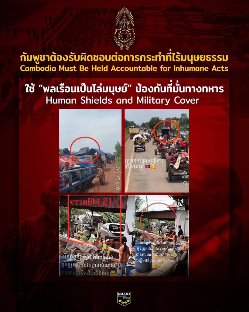 รวม 8 พฤติกรรมไร้มนุษยธรรมของกัมพูชา ประชาคมโลกต้องรู้