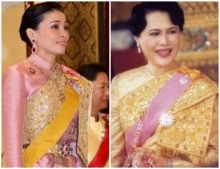 ทรงพระสิริโฉม องค์สุทิดาฯทรงห่มสะพักผืนเดียวกับสมเด็จพระราชินี ในรัชกาลที่ 9