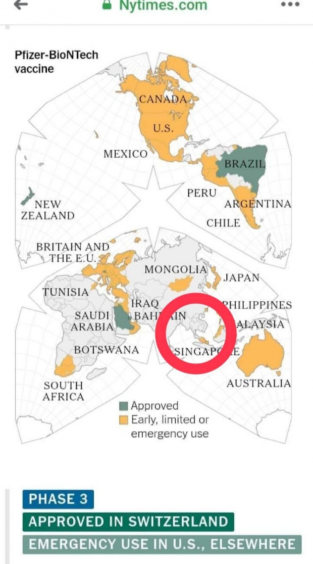 นิวยอร์กไทม์ส ลบ”ไทย”ออกจากประเทศนำเข้าวัคซีนไฟเซอร์แล้ว