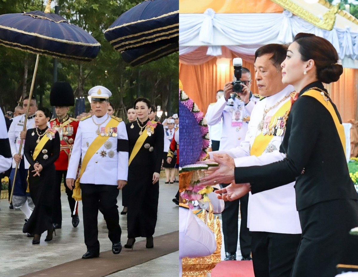 ในหลวง-พระราชินี ทรงวางพวงมาลาถวายราชสักการะพระบรมราชานุสาวรีย์ ร.9