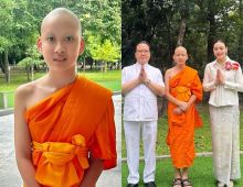ครอบครัวเบญจรงคกุลสุดปลื้ม! เณรข้าวหอมบวชสามเณร