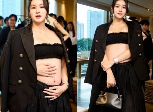ออน สมฤทัย อุ้มท้องใหญ่ยังสวยออร่า จนคนมองทั้งงาน