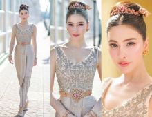 เปิดราคาชุดไทยดุสิต ศรีริต้า ปักคริสตัล วิบวับทั้งตัว