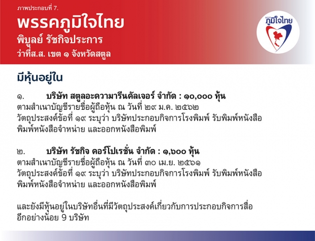 ธนาธร เผย มี “ว่าที่ ส.ส.” หลายพรรค ถือหุ้นในธุรกิจ ที่ระบุวัตถุประสงค์ผลิตสื่อ