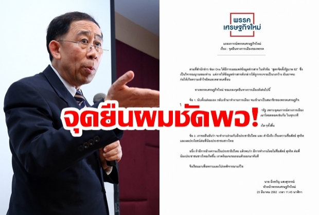 “มิ่งขวัญ แสงสุวรรณ์” ประกาศจุดยืนชัดเจน “เศรษฐกิจใหม่”  ไม่ร่วมงานพรรคพลังประชารัฐ