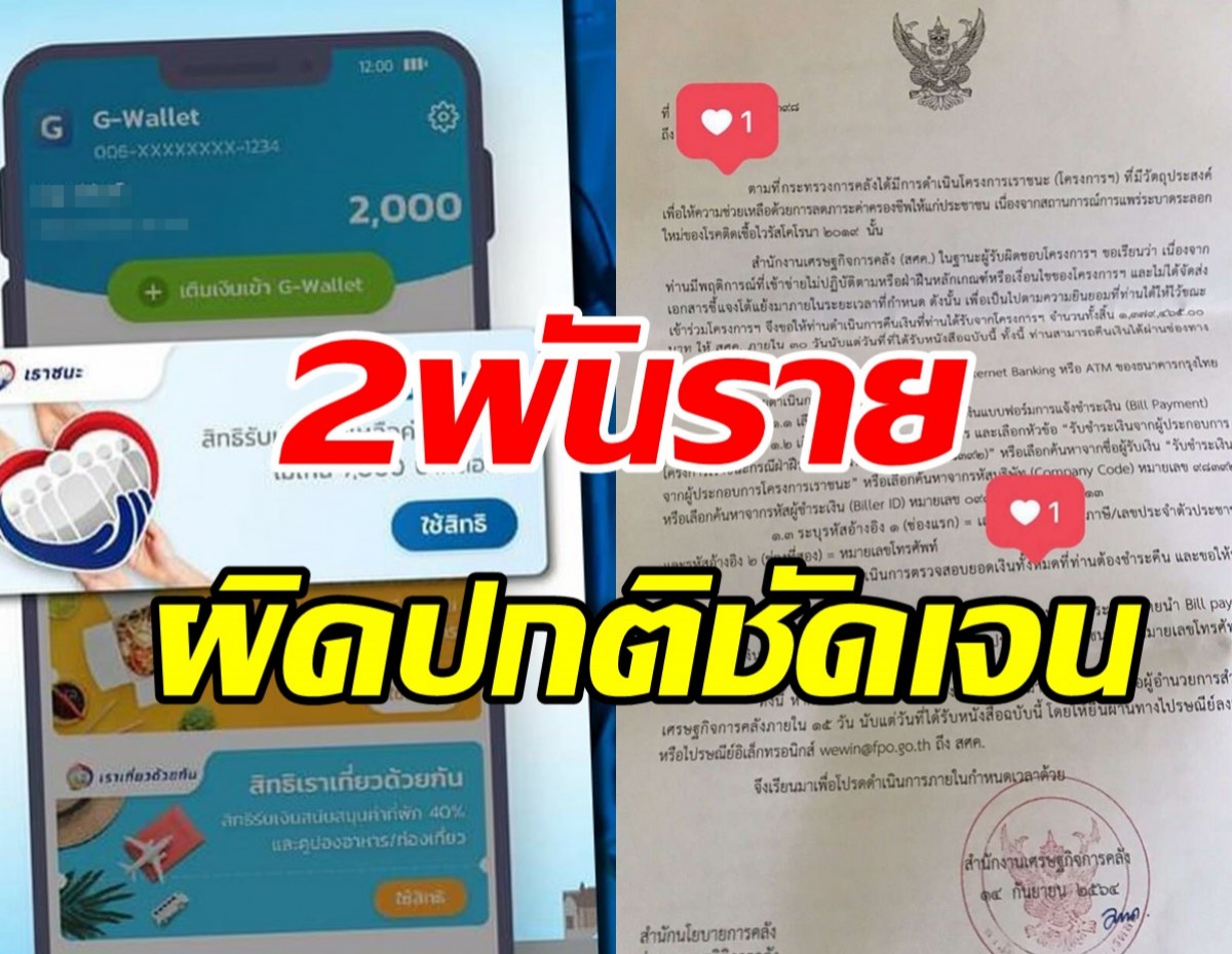 โฆษกรัฐบาล แจงปม#เรียกเงินคืนโครงการรัฐ พบผิดปกติชัดเจน