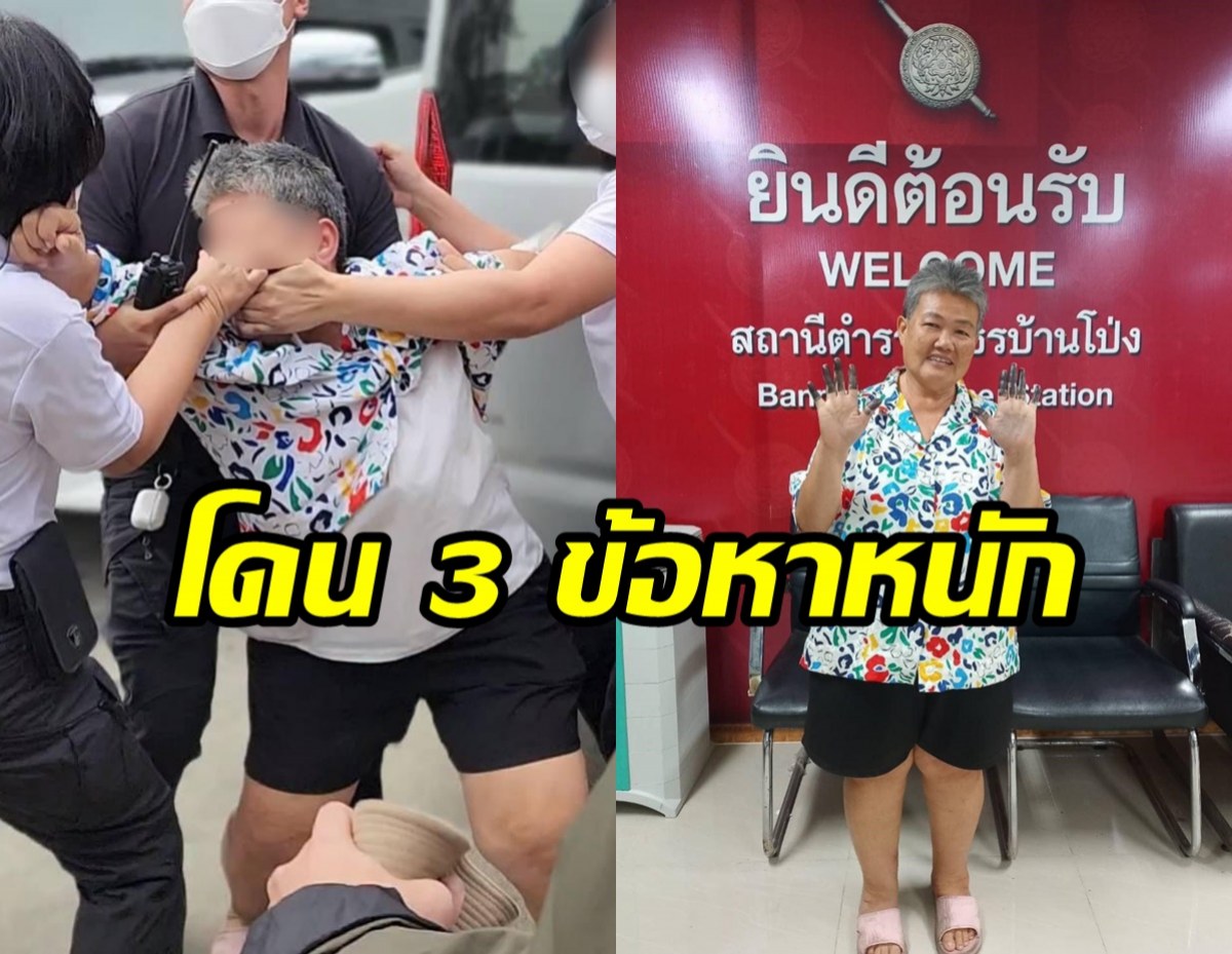 ป้าโดน 3 ข้อหา หลังโดน ตร.ปิดปาก-กระชากระหว่างดักด่านายกฯ