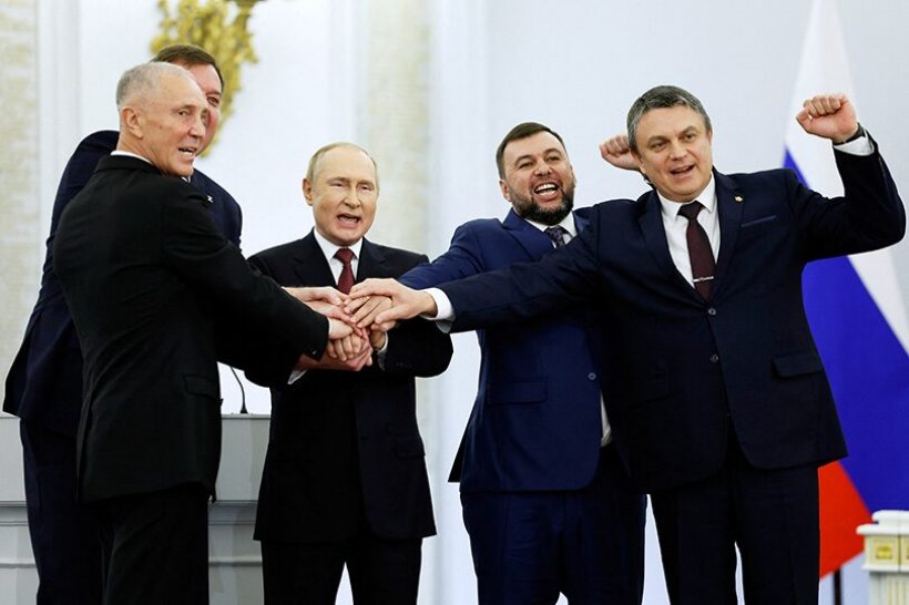 ปูตินทำพิธีลงนามผนวก 4 แคว้นยูเครน เข้าเป็นของรัสเซีย