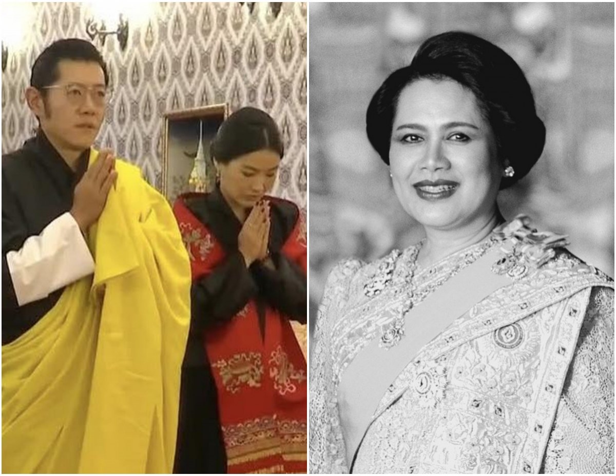 สมเด็จพระราชาธิบดีจิกมี - พระราชินี เสด็จถวายความอาลัย สมเด็จพระพันปีหลวง