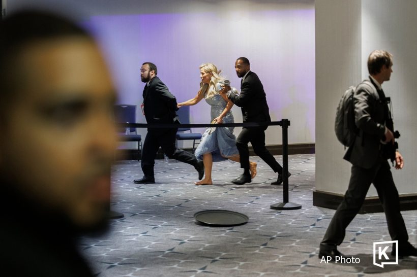 เปิดภาพนาทีระทึก พาทรัมป์ออกจากงานเลี้ยง หลังมีเสียงปืน