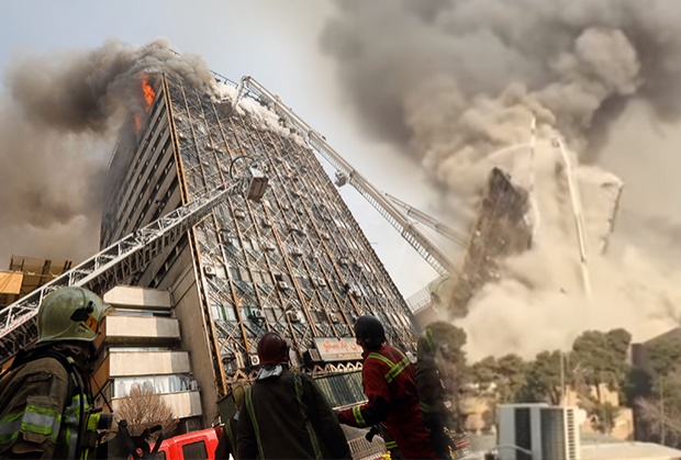 ช็อกโลก! “ตึกปลาสโค“อิหร่านถล่ม-ไฟไหม้ ถล่มทับนักดับเพลิงดับ(มีคลิป)