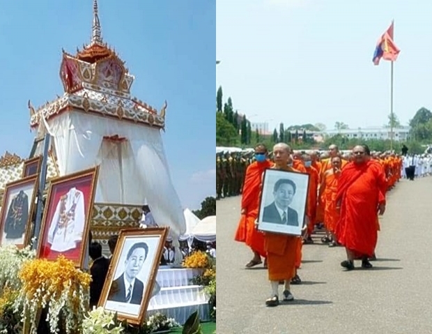 ลาวฌาปนกิจศพอดีตนายกฯ ‘สีสะหวาด แก้วบุนพัน’ สดุดีสมเกียรติ ยิ่งใหญ่