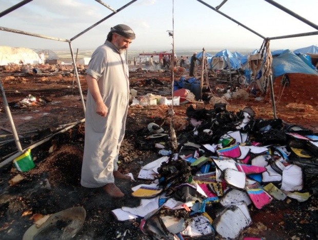 เครื่องบินรบถล่มค่ายผู้ลี้ภัยซีเรียสังเวย28ศพ