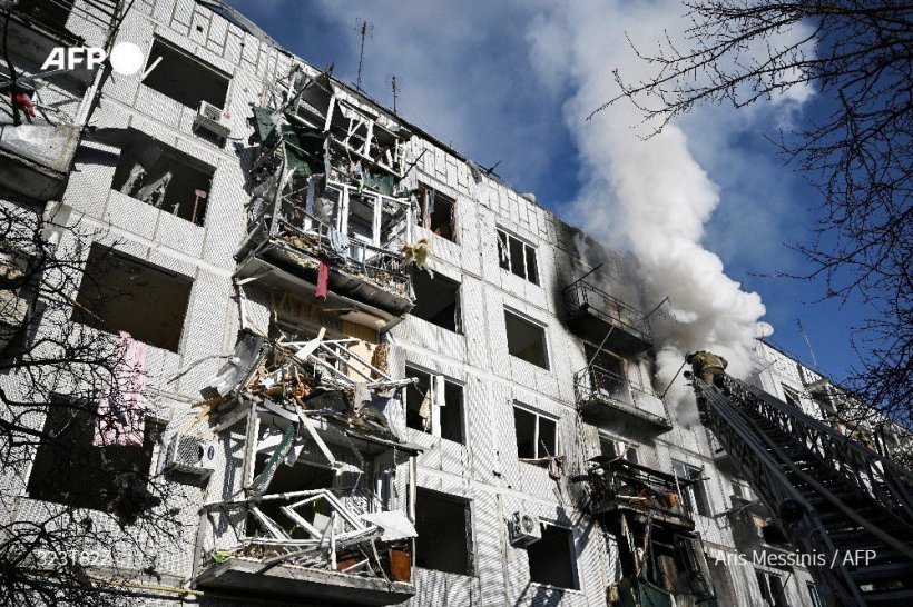  เปิดนาทีระเบิดกลางเมืองหลวงยูเครน หลังปูตินประกาศสงคราม