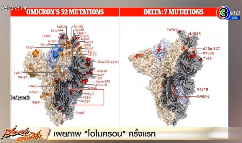 เผยโฉมโอไมครอนครั้งแรกของโลก! กลายพันธุ์มากกว่าเดลตา