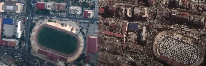 เผยภาพดาวเทียมเมืองในตุรกี ก่อน-หลัง แผ่นดินไหว