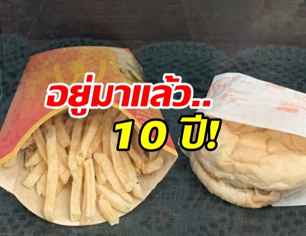 สุดอึ้ง! ชีสเบอร์เกอร์ 10 ปี สภาพยังเหมือนเดิมเป๊ะ